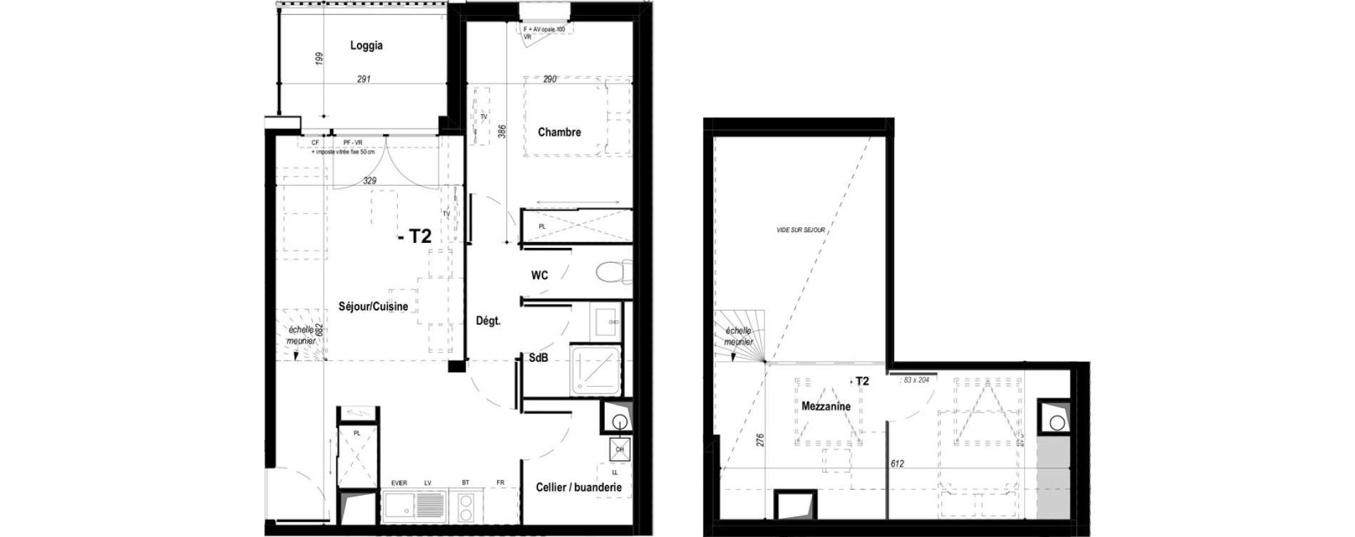 Appartement T2 bis de 61,75 m2 &agrave; Biscarrosse Bourg