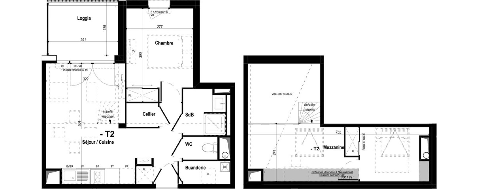 Appartement T2 de 57,26 m2 &agrave; Biscarrosse Bourg