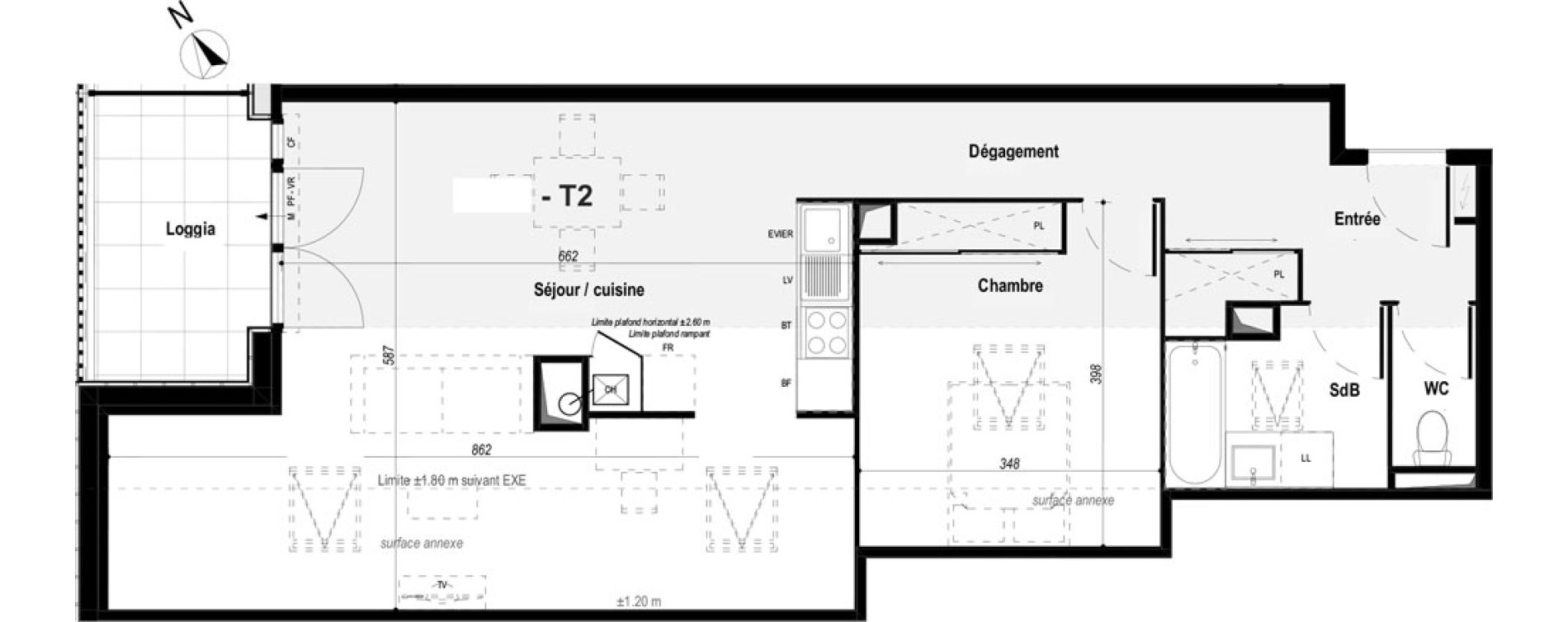 Appartement T2 de 59,79 m2 &agrave; Biscarrosse Bourg