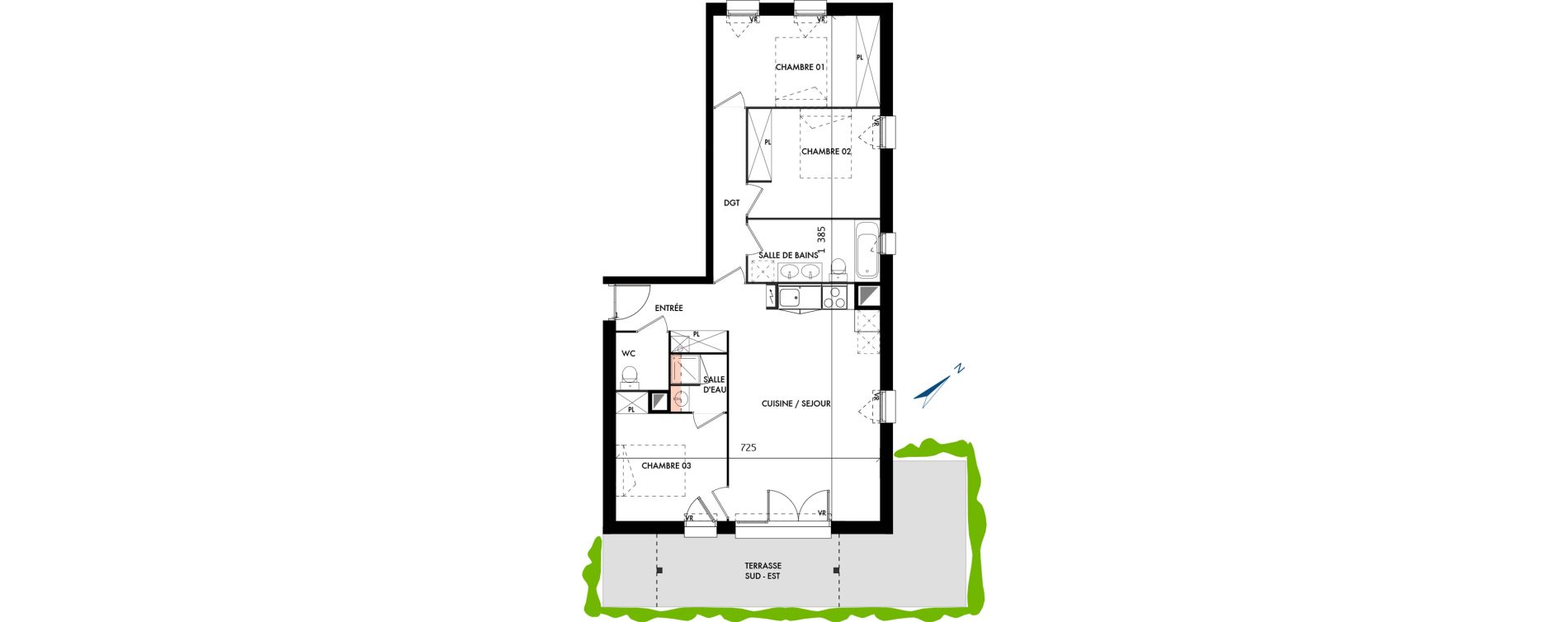 Appartement T4 de 78,01 m2 &agrave; Biscarrosse Le com