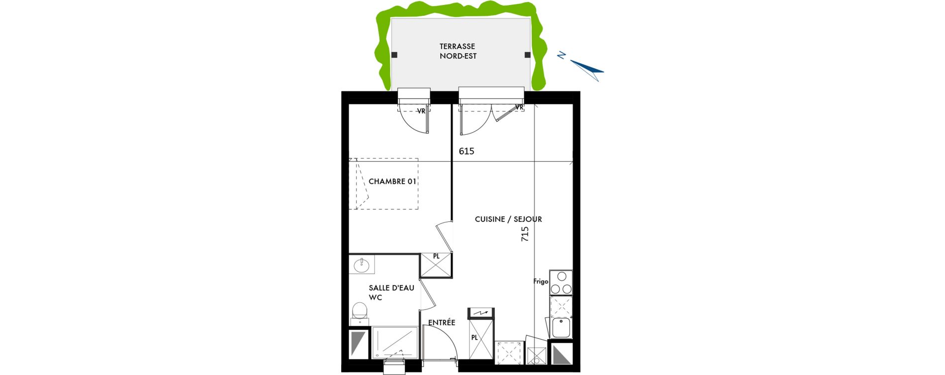 Appartement T2 de 41,45 m2 &agrave; Biscarrosse Le com
