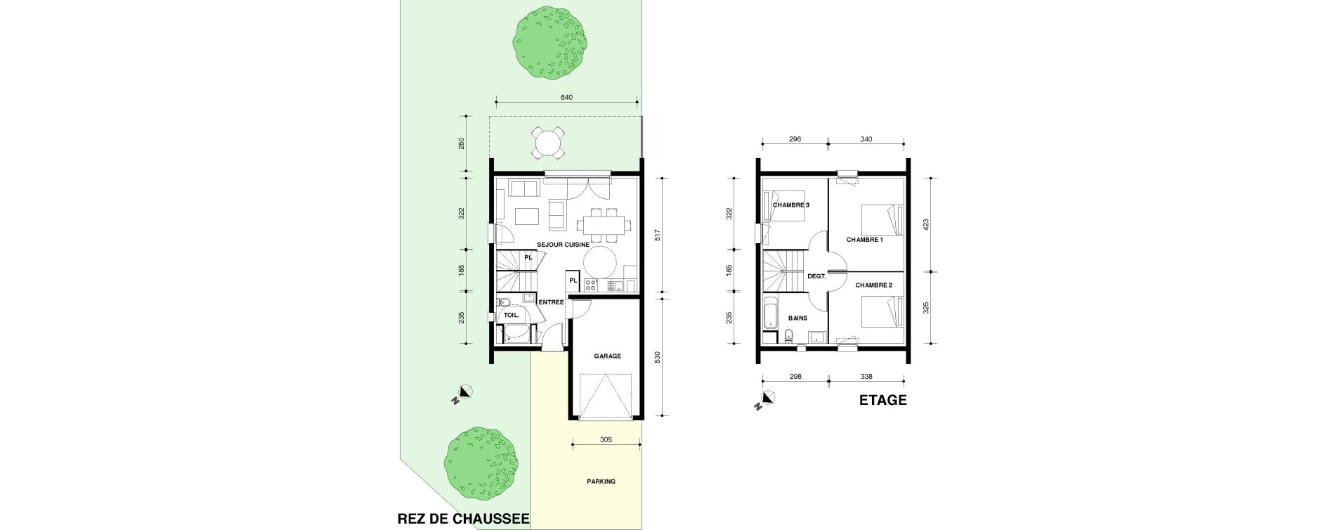 Villa T4 de 80,84 m2 &agrave; Biscarrosse Lapuyade