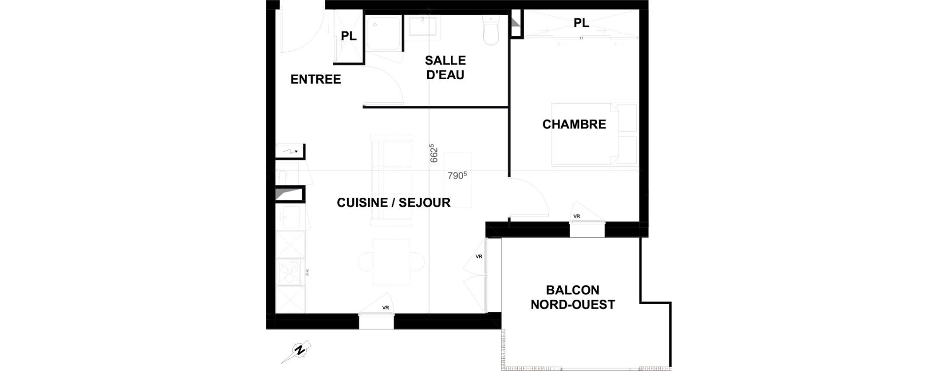 Appartement T2 de 43,85 m2 &agrave; Biscarrosse Lapuyade