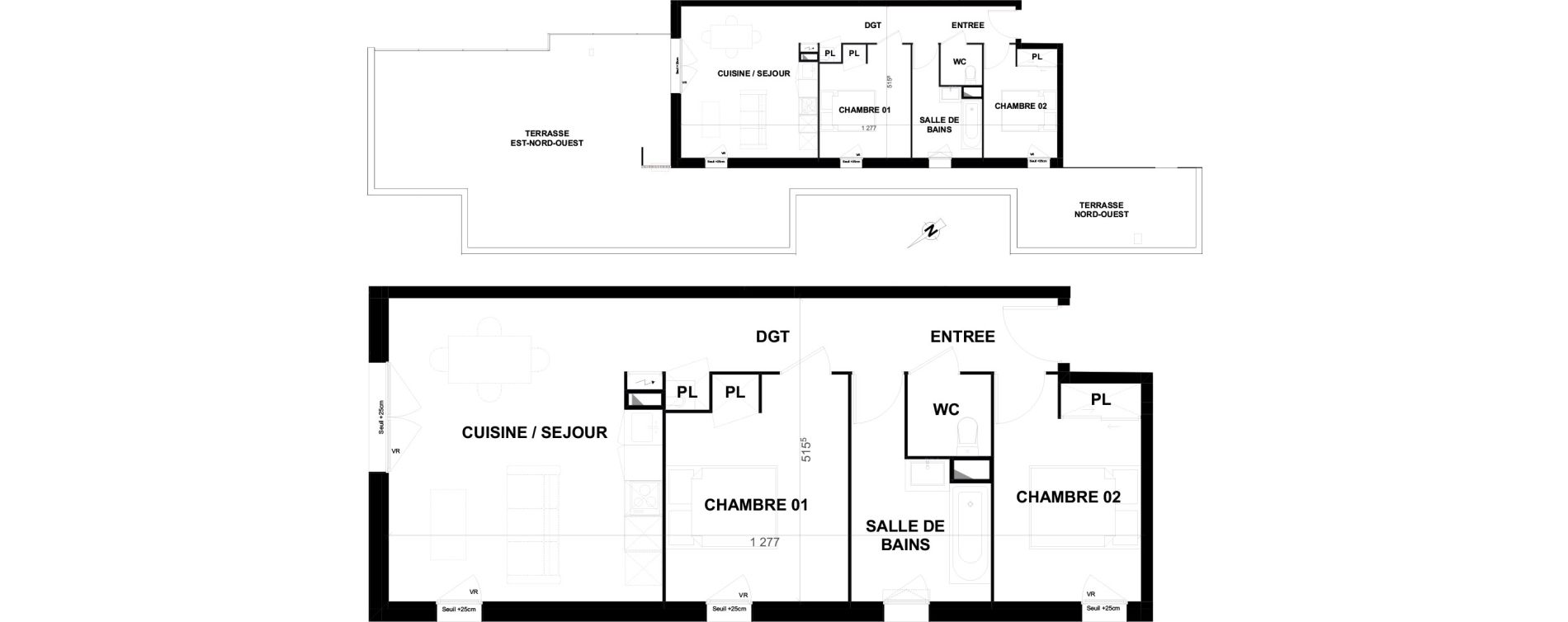 Appartement T3 de 61,76 m2 &agrave; Biscarrosse Lapuyade