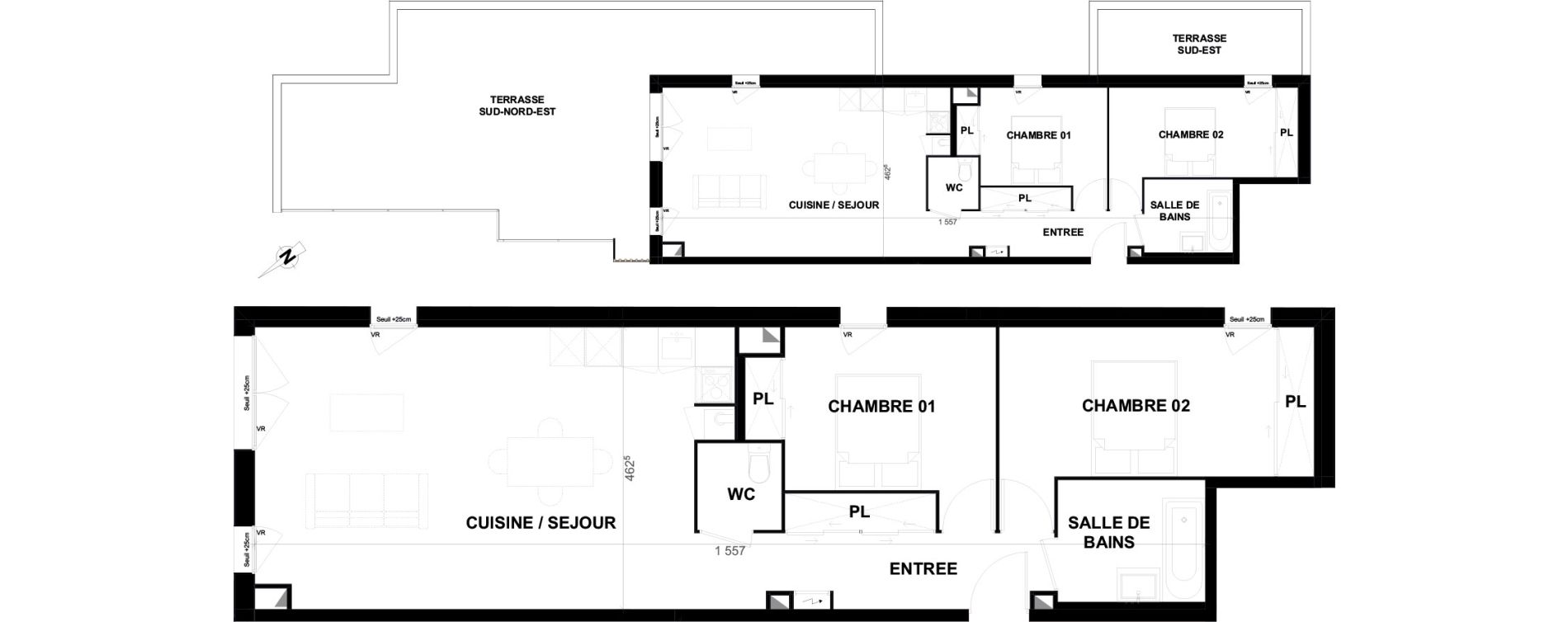Appartement T3 de 73,45 m2 &agrave; Biscarrosse Lapuyade