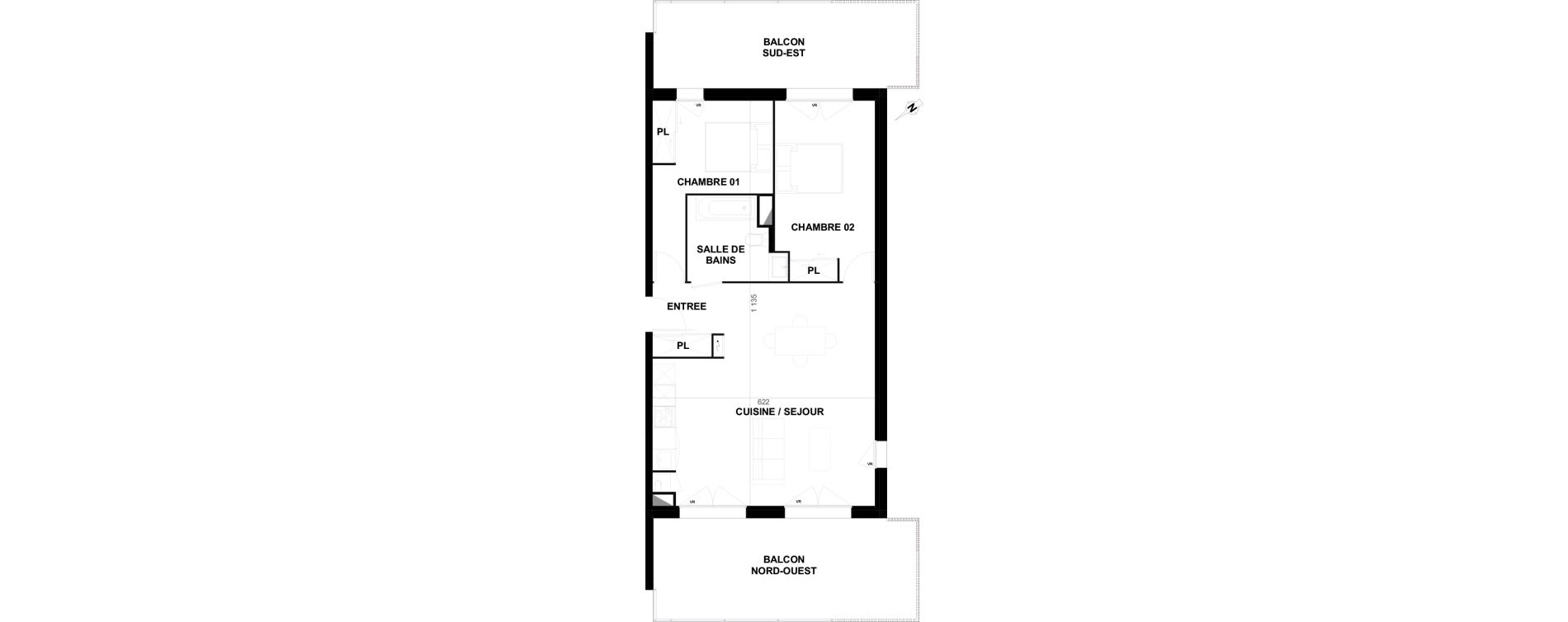 Appartement T3 de 68,33 m2 &agrave; Biscarrosse Lapuyade
