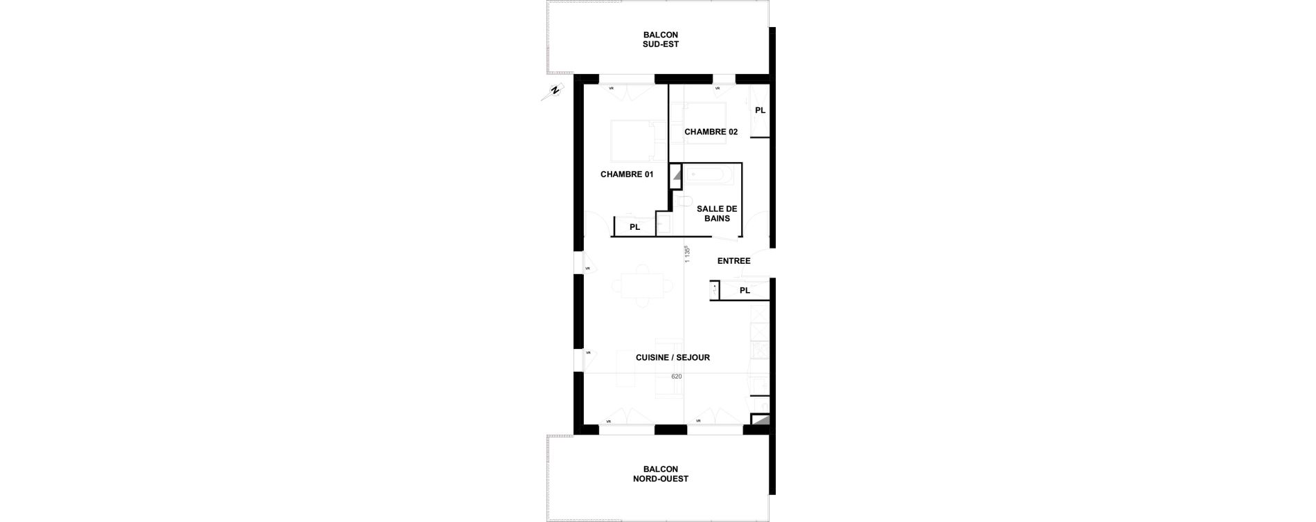 Appartement T3 de 68,13 m2 &agrave; Biscarrosse Lapuyade