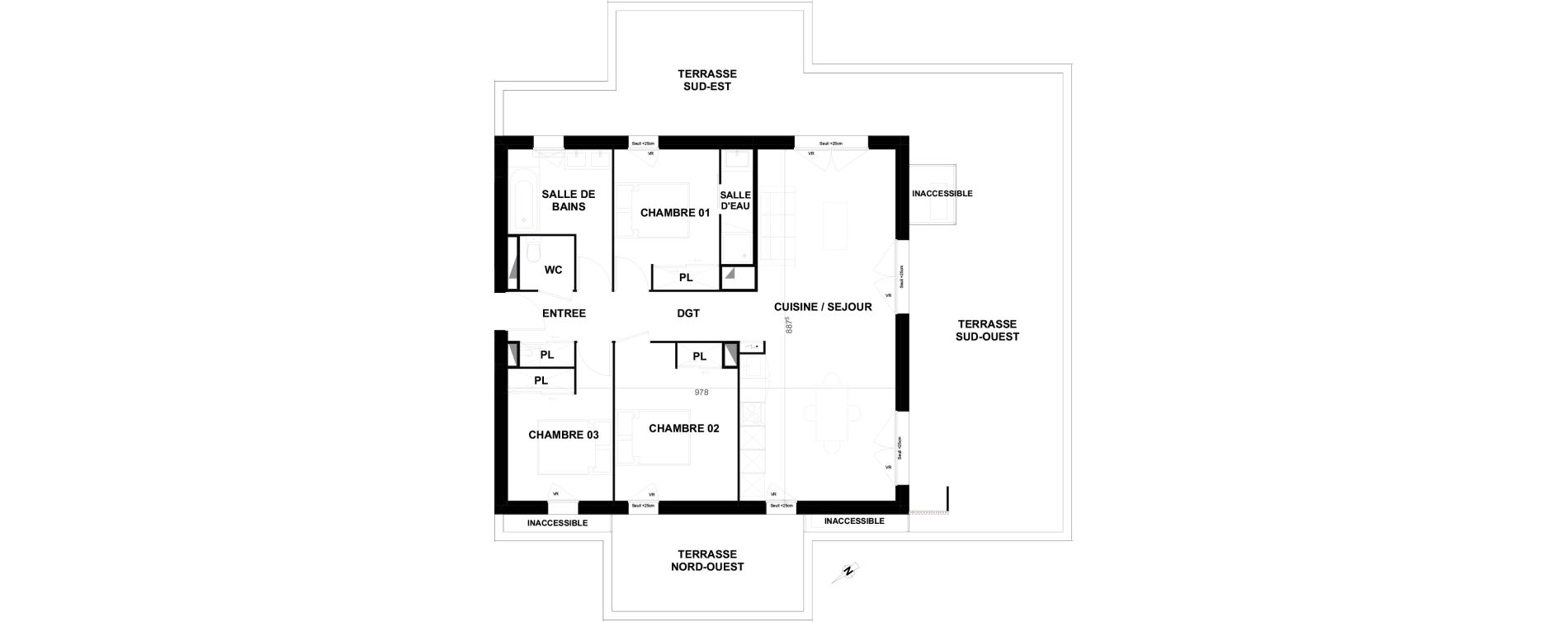 Appartement T4 de 82,82 m2 &agrave; Biscarrosse Lapuyade