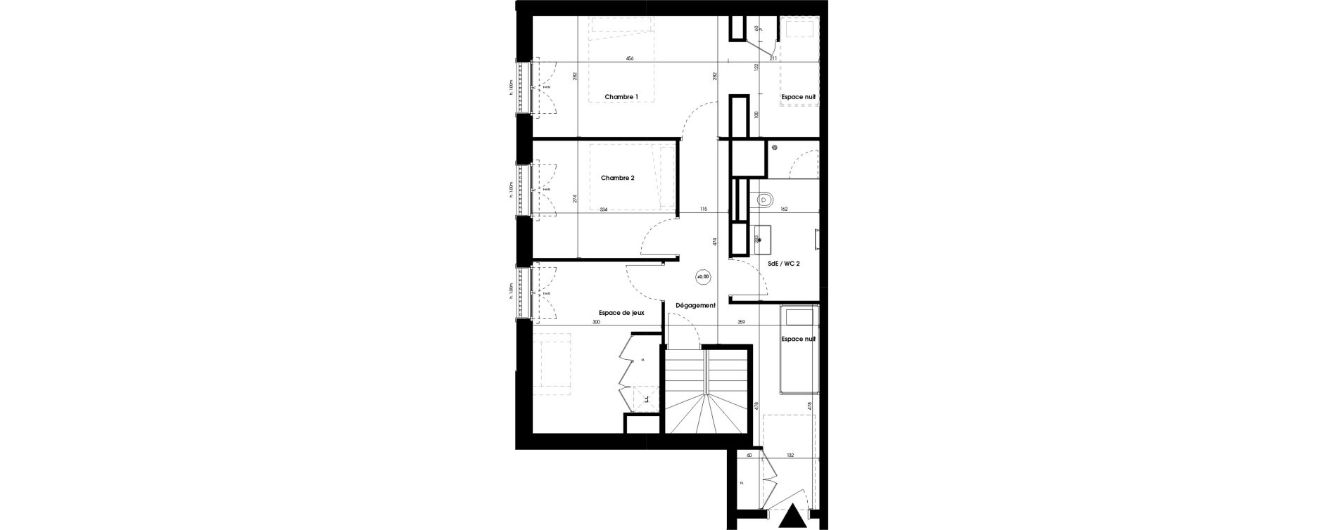 Duplex T4 meubl&eacute; de 86,86 m2 &agrave; Biscarrosse Plage