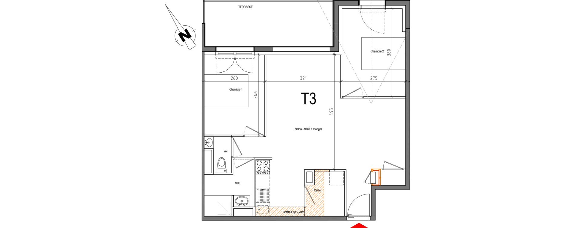 Appartement T3 de 60,93 m2 &agrave; Biscarrosse Biscarrosse plage