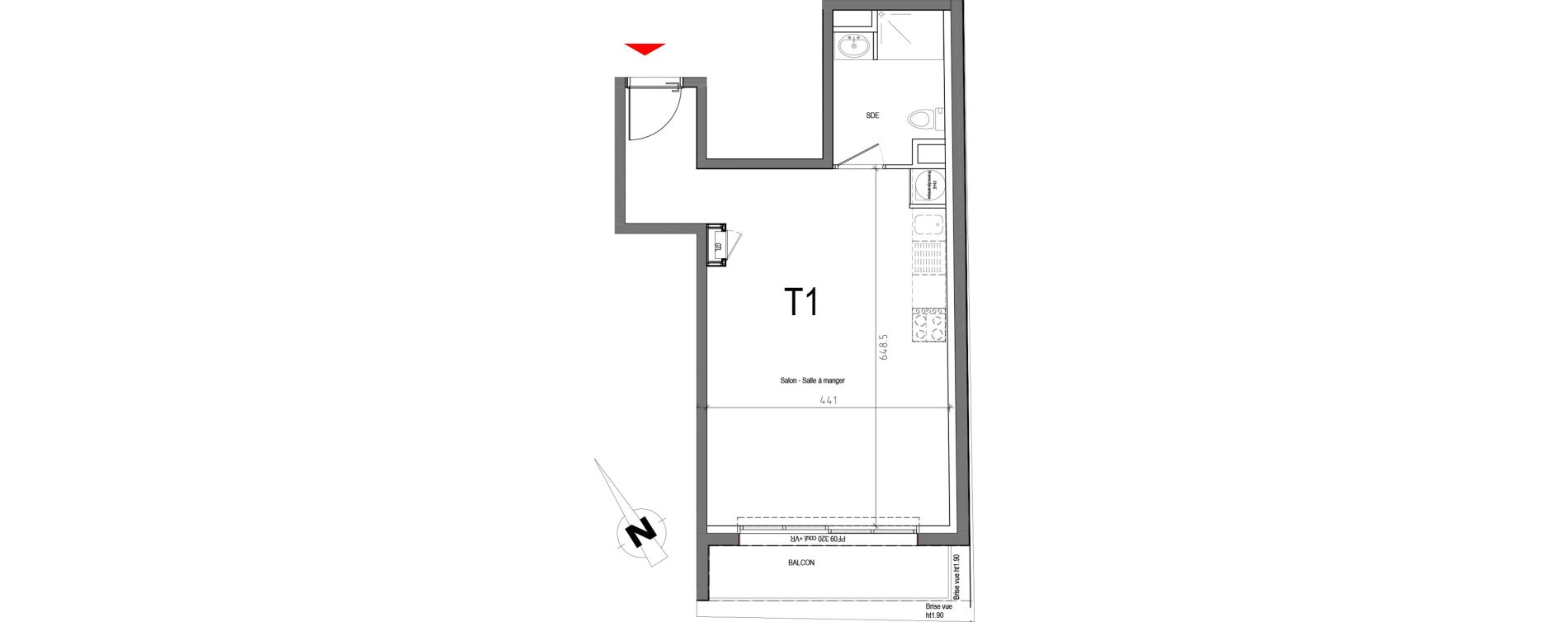 Appartement T1 de 36,56 m2 &agrave; Biscarrosse Biscarrosse plage