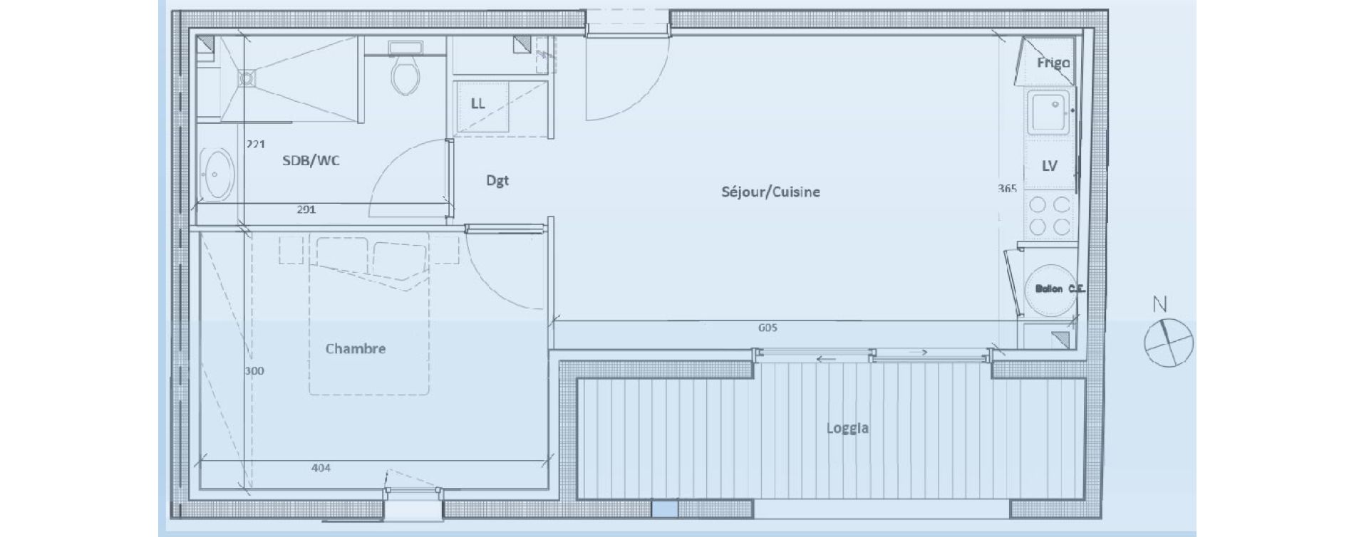 Appartement T2 de 42,14 m2 &agrave; Biscarrosse Plage