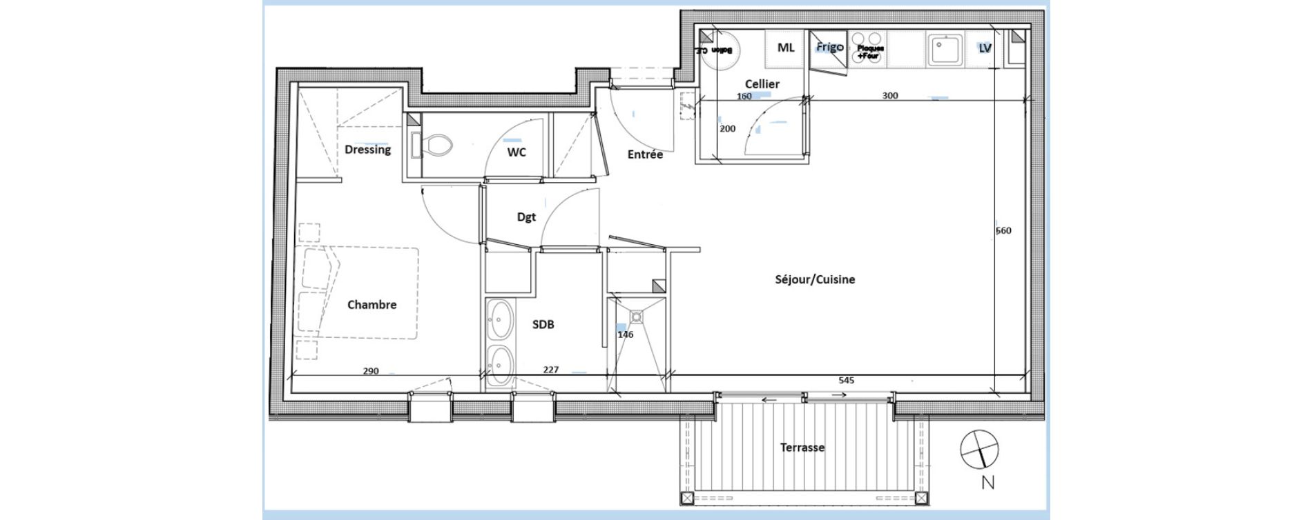 Appartement T2 de 54,03 m2 &agrave; Biscarrosse Plage