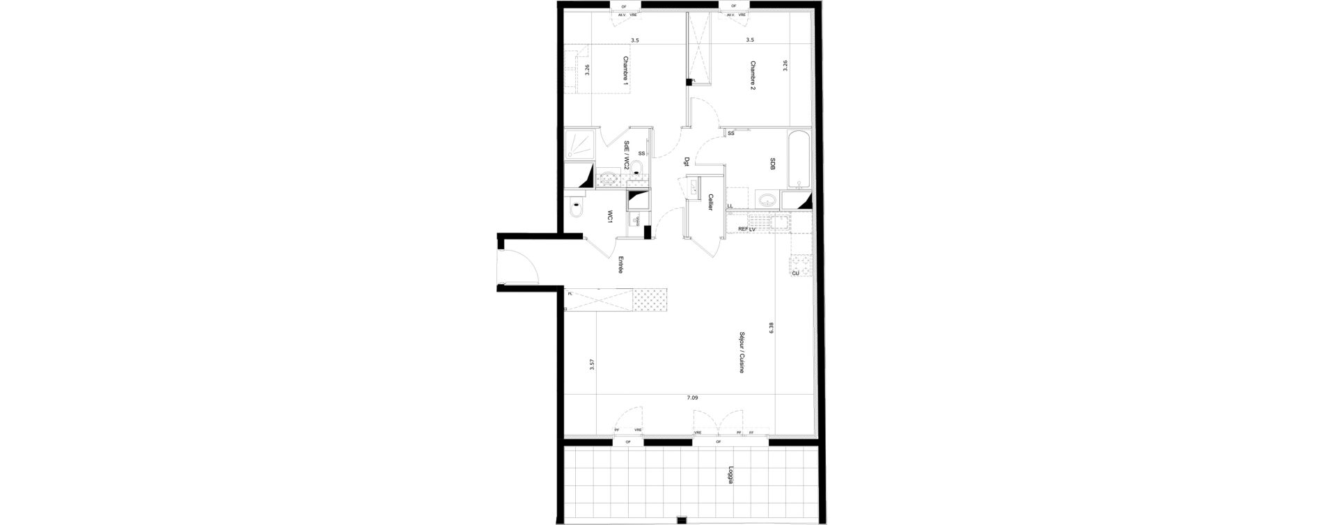 Appartement T3 de 83,50 m2 &agrave; Biscarrosse Bourg