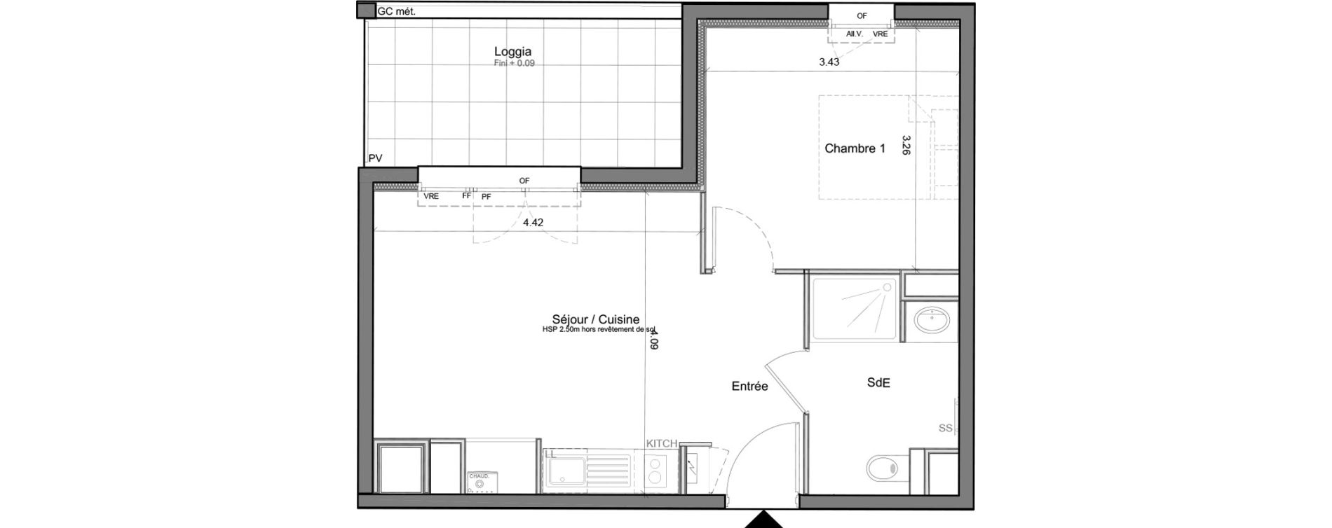 Appartement T2 de 37,50 m2 &agrave; Biscarrosse Bourg