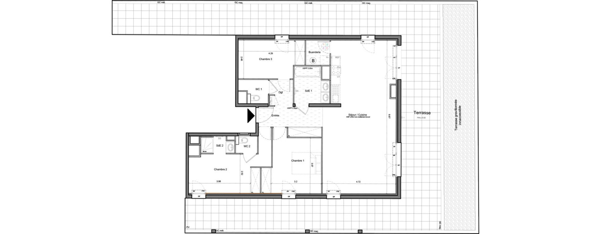 Appartement T4 de 103,65 m2 &agrave; Biscarrosse Bourg