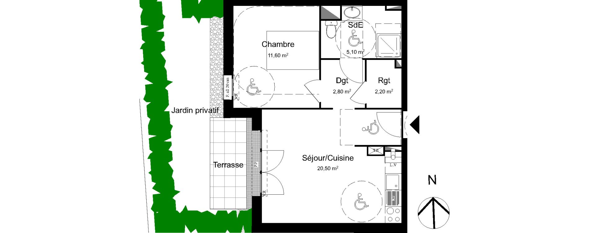 Appartement T2 de 42,00 m2 &agrave; Biscarrosse Centre