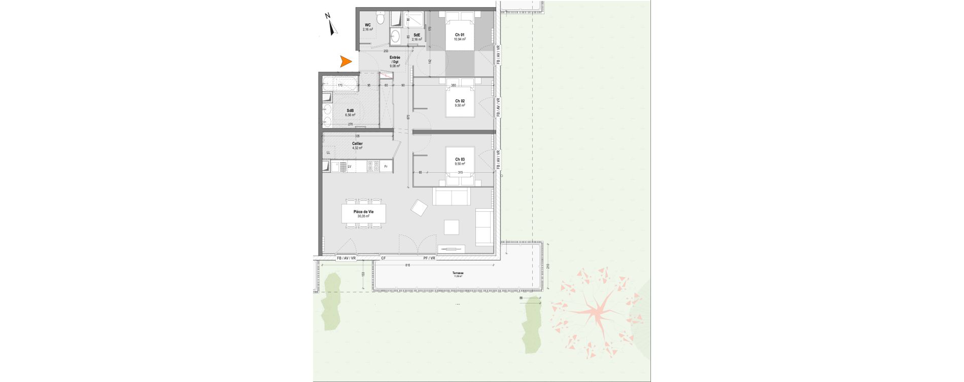 Appartement T4 de 84,57 m2 &agrave; Capbreton Centre
