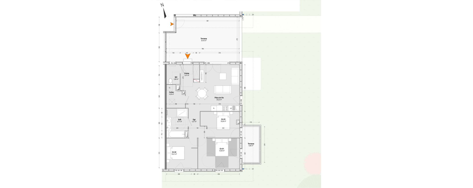 Appartement T4 de 81,16 m2 &agrave; Capbreton Centre