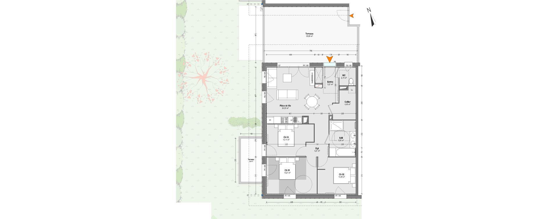 Appartement T4 de 78,42 m2 &agrave; Capbreton Centre