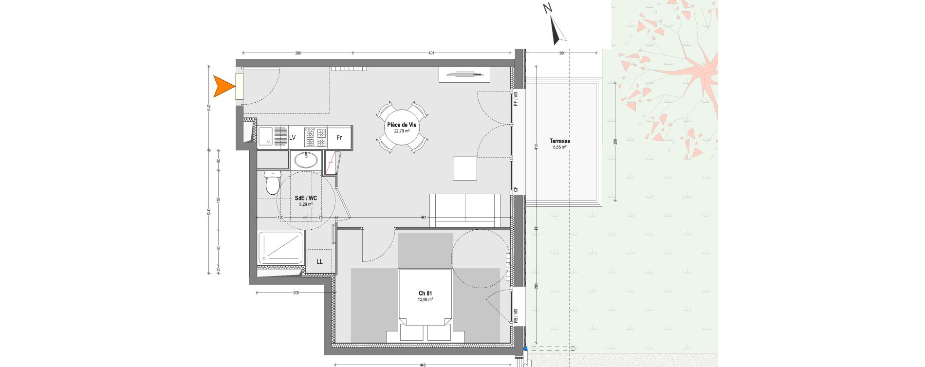 Appartement T2 de 41,00 m2 &agrave; Capbreton Centre