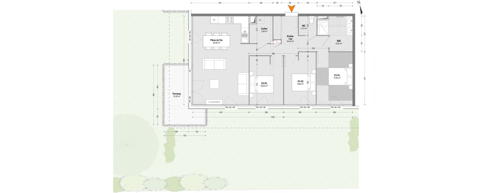 Appartement T4 de 84,21 m2 &agrave; Capbreton Centre