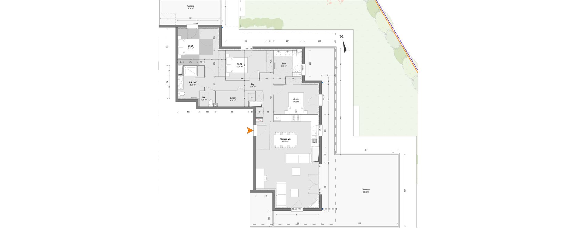 Appartement T4 de 103,29 m2 &agrave; Capbreton Centre