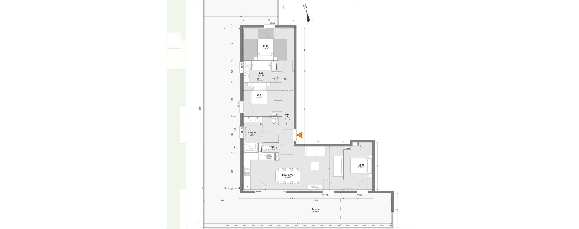 Appartement T4 de 87,49 m2 &agrave; Capbreton Centre
