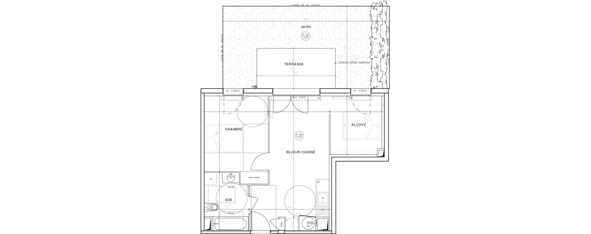 Appartement T2 de 45,16 m2 &agrave; Dax Saubagnac