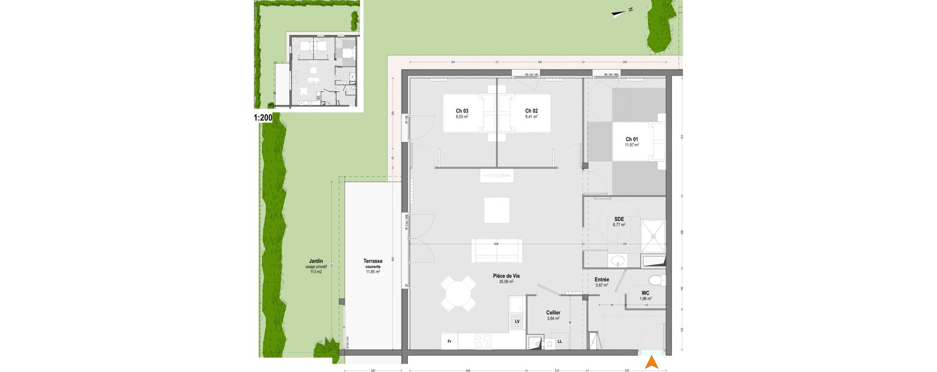 Appartement T4 de 84,01 m2 &agrave; Dax Saubagnac