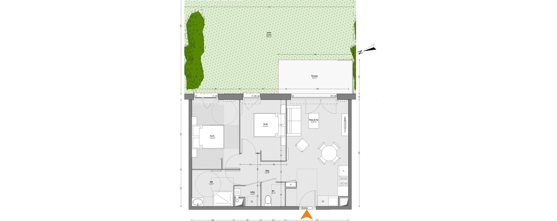 Appartement T3 de 56,22 m2 &agrave; Dax Centre