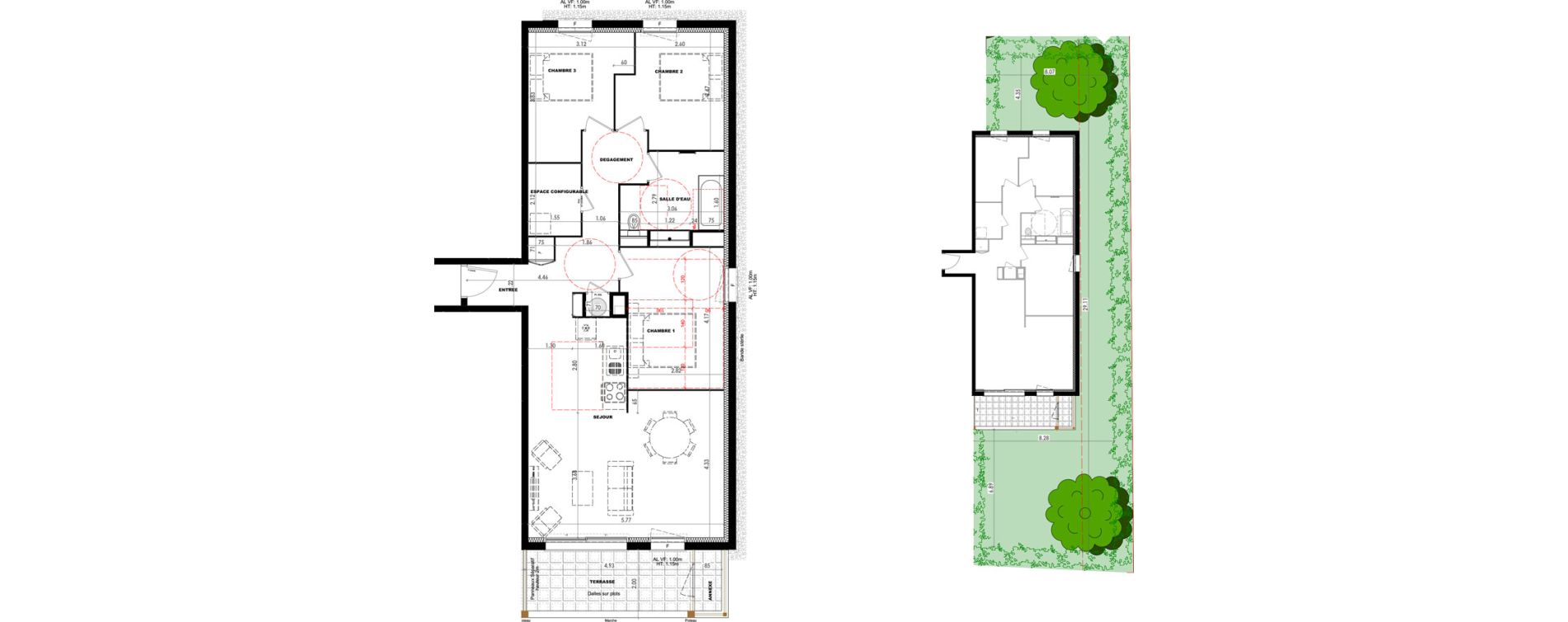 Appartement T4 de 85,48 m2 &agrave; Dax Saubagnac