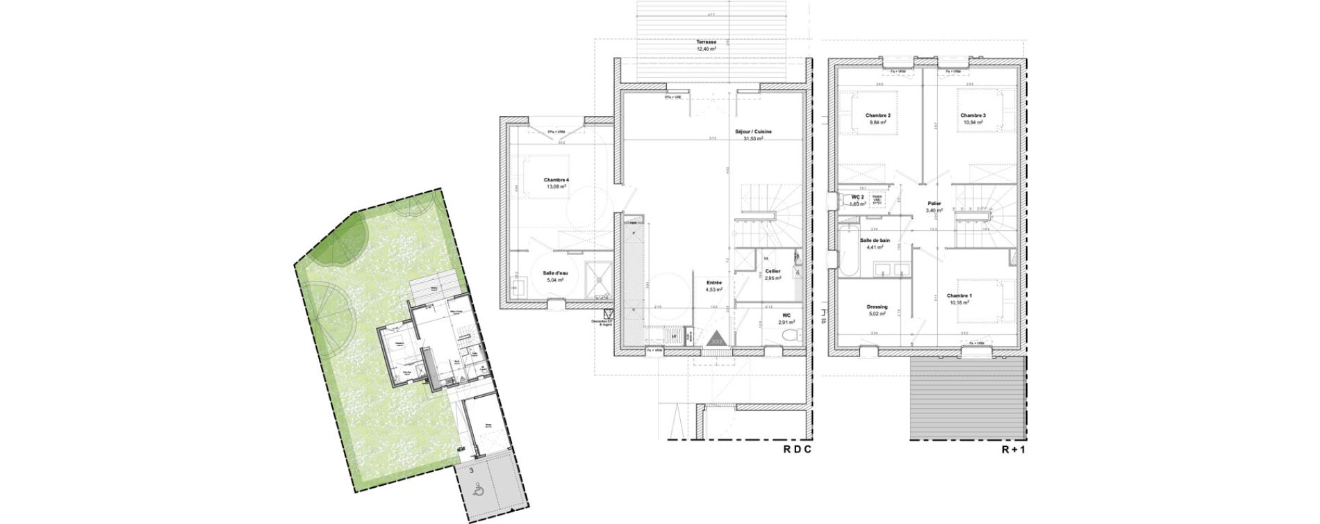 Maison T5 de 105,36 m2 &agrave; Linxe Centre