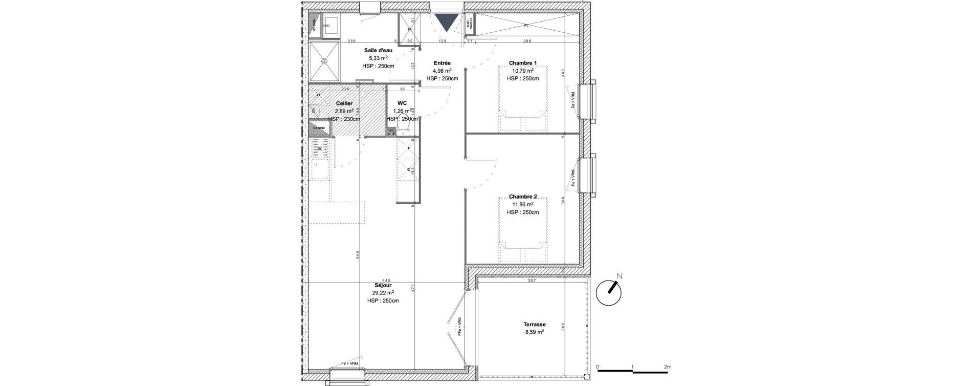 Appartement T3 de 66,33 m2 &agrave; Linxe Centre