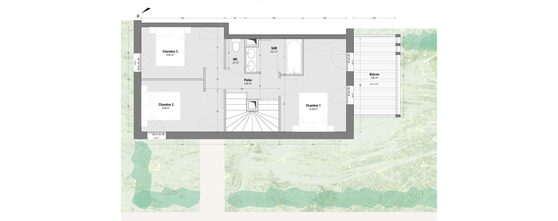 Duplex T4 de 81,95 m2 &agrave; Lit-Et-Mixe Centre