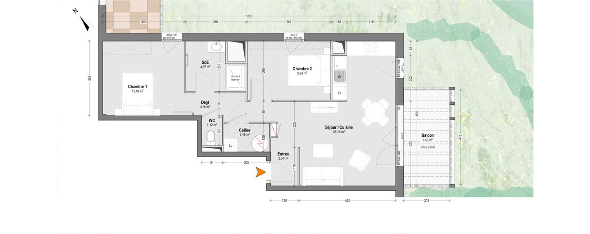 Appartement T3 de 61,07 m2 &agrave; Lit-Et-Mixe Centre