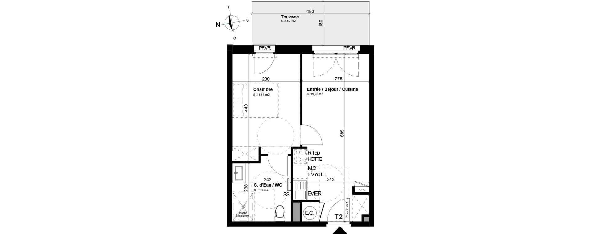 Appartement T2 de 37,07 m2 &agrave; Mimizan Mimizan plage