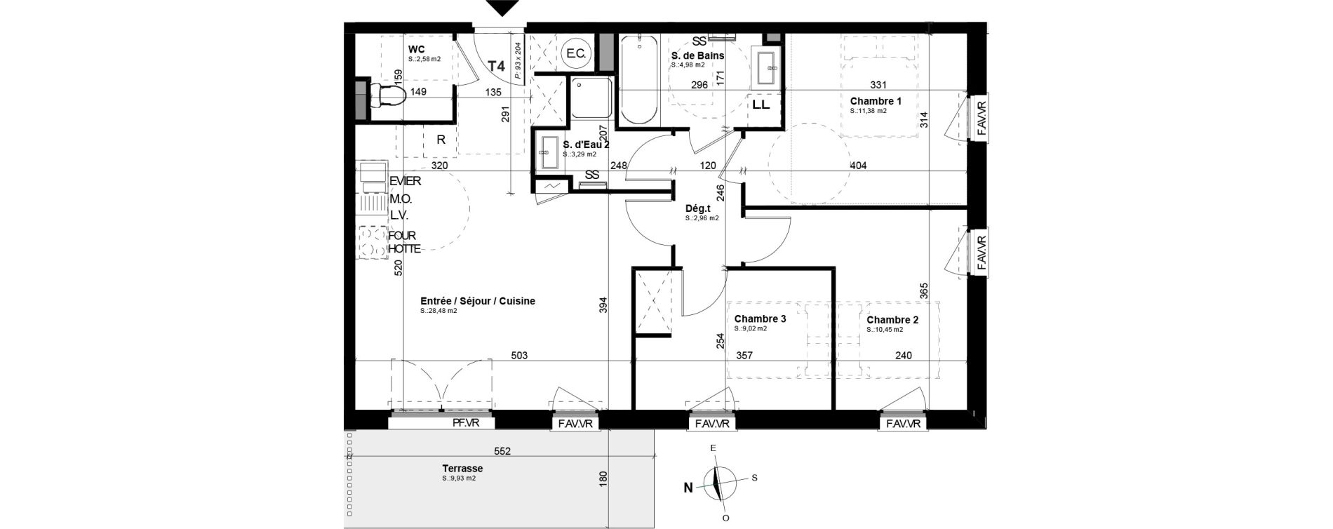 Appartement T4 de 73,14 m2 &agrave; Mimizan Mimizan plage