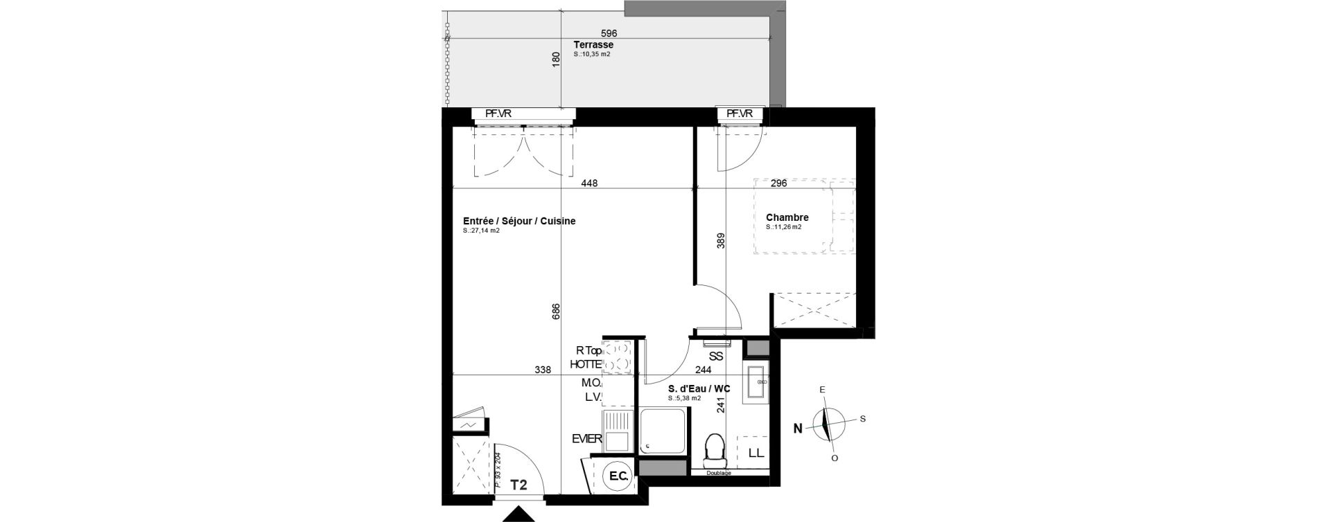 Appartement T2 de 43,78 m2 &agrave; Mimizan Mimizan plage
