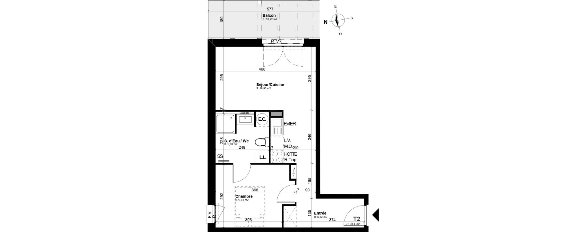 Appartement T2 de 40,75 m2 &agrave; Mimizan Mimizan plage