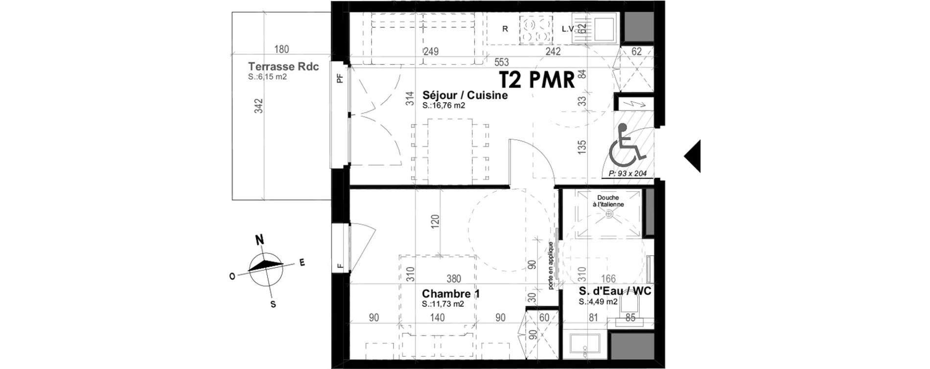 Appartement T2 meubl&eacute; de 32,98 m2 &agrave; Mimizan Plage