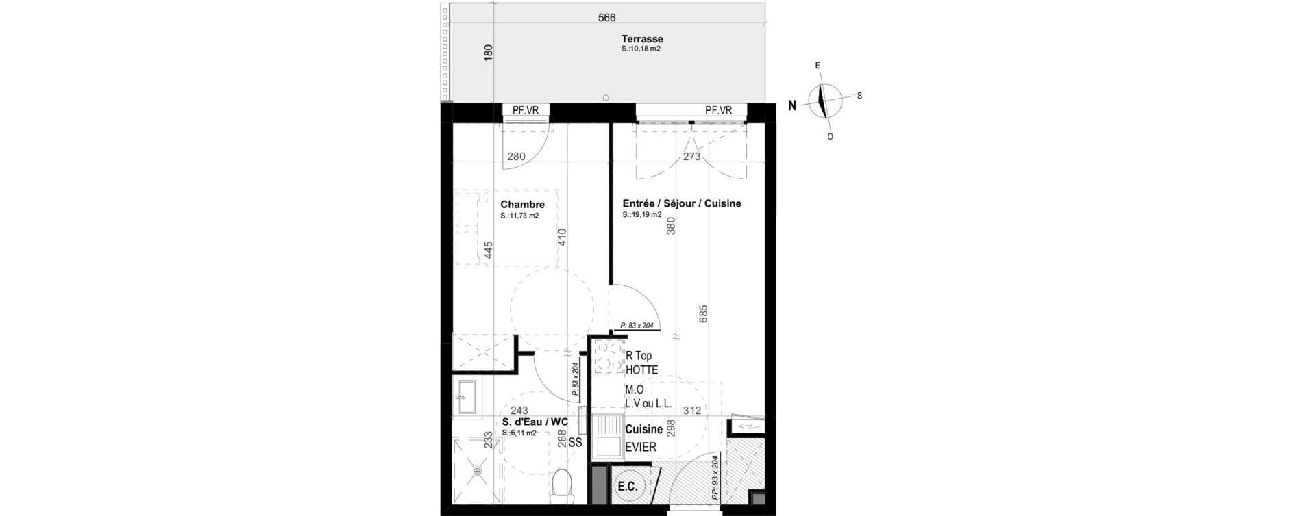 Appartement T2 de 37,03 m2 &agrave; Mimizan Plage