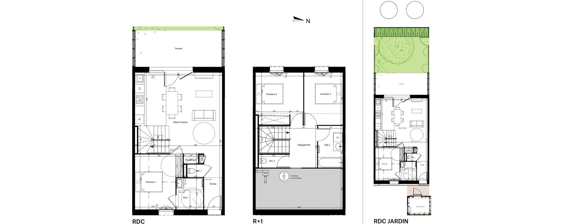 Maison T4 de 85,63 m2 &agrave; Mimizan Centre