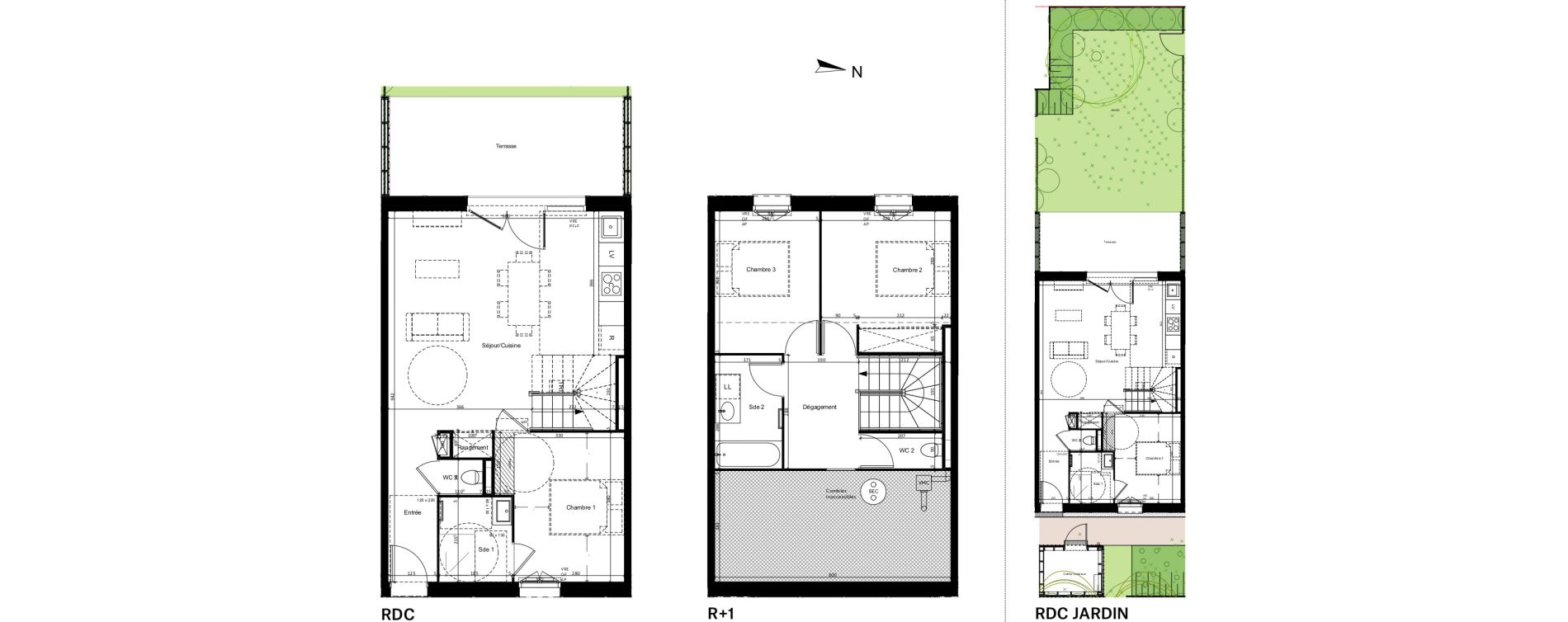 Maison T4 de 85,63 m2 &agrave; Mimizan Centre