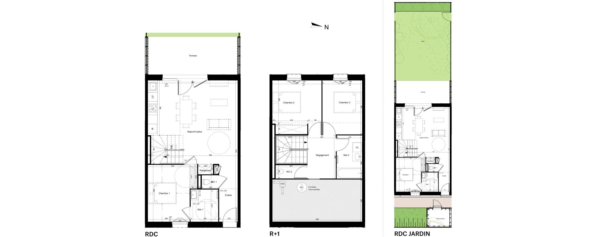 Maison T4 de 85,63 m2 &agrave; Mimizan Centre