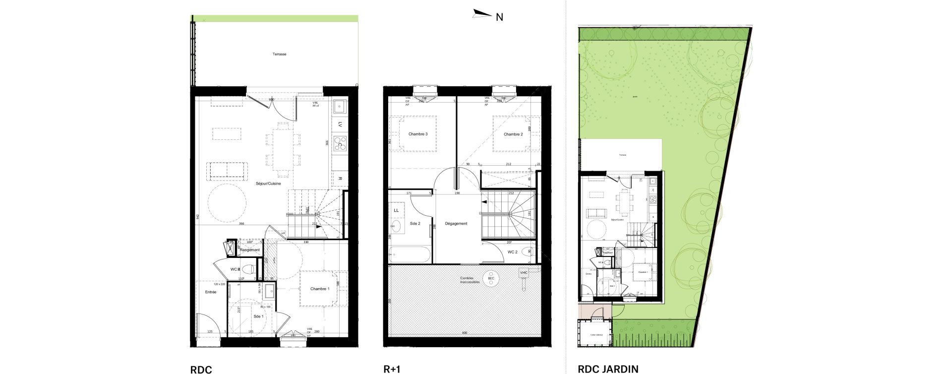 Maison T4 de 85,63 m2 &agrave; Mimizan Centre