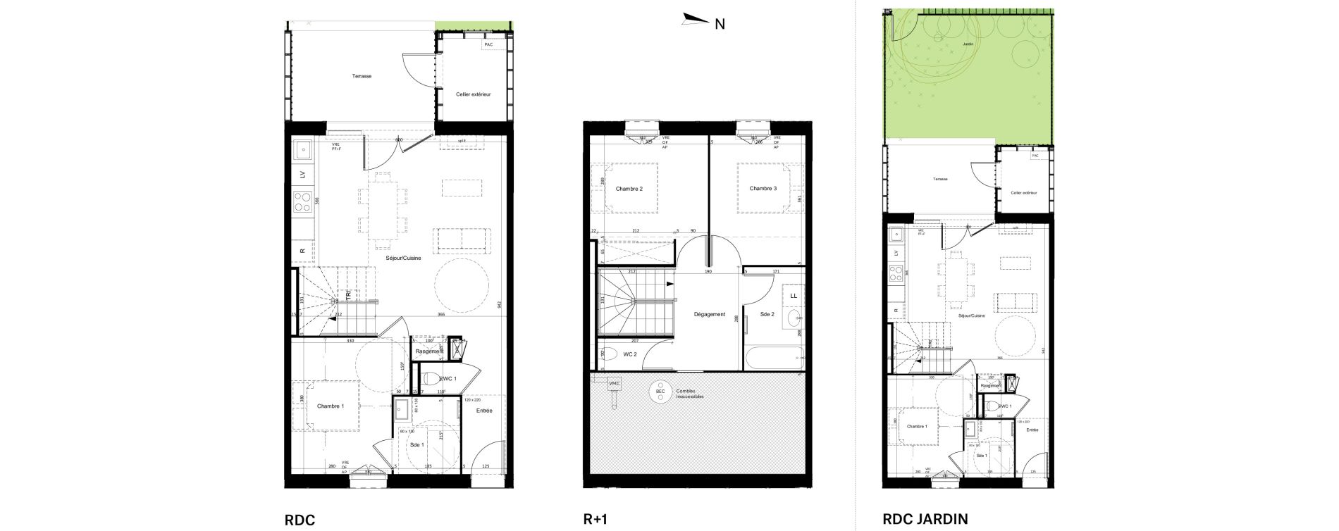 Maison T4 de 85,63 m2 &agrave; Mimizan Centre