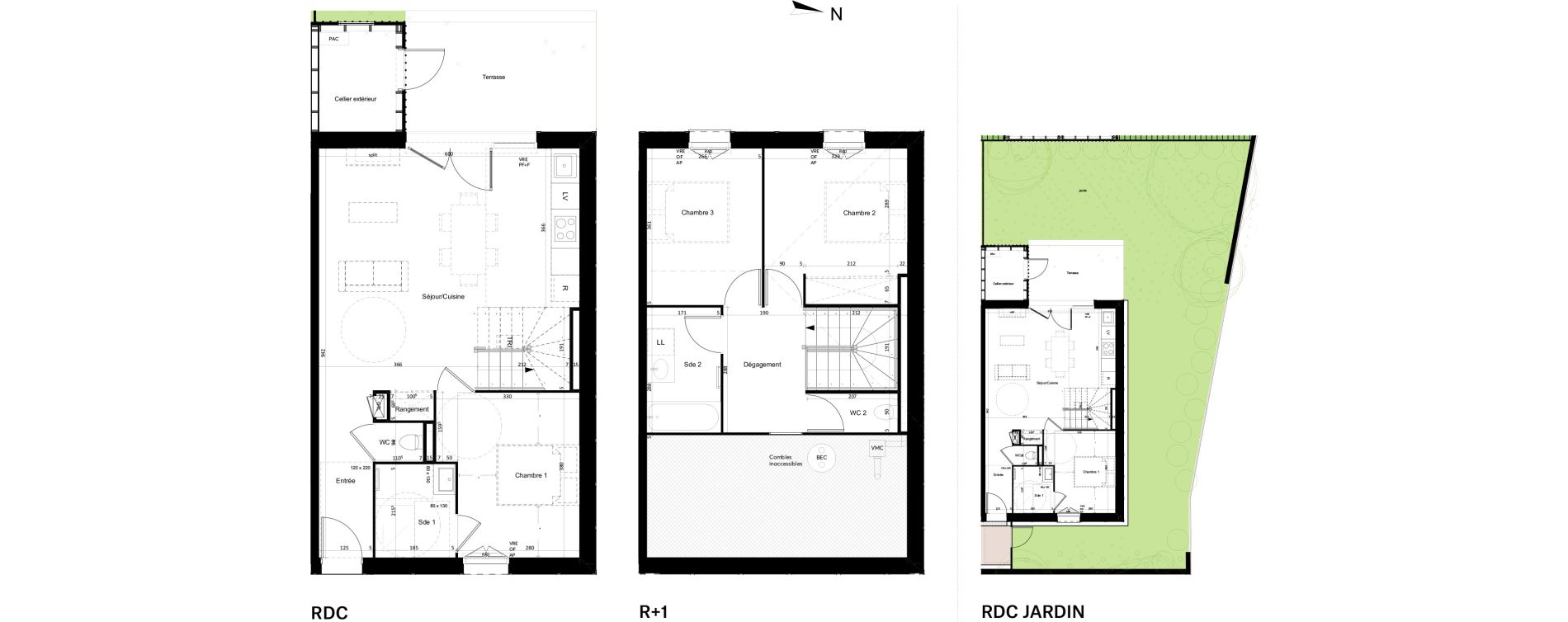 Maison T4 de 85,63 m2 &agrave; Mimizan Centre