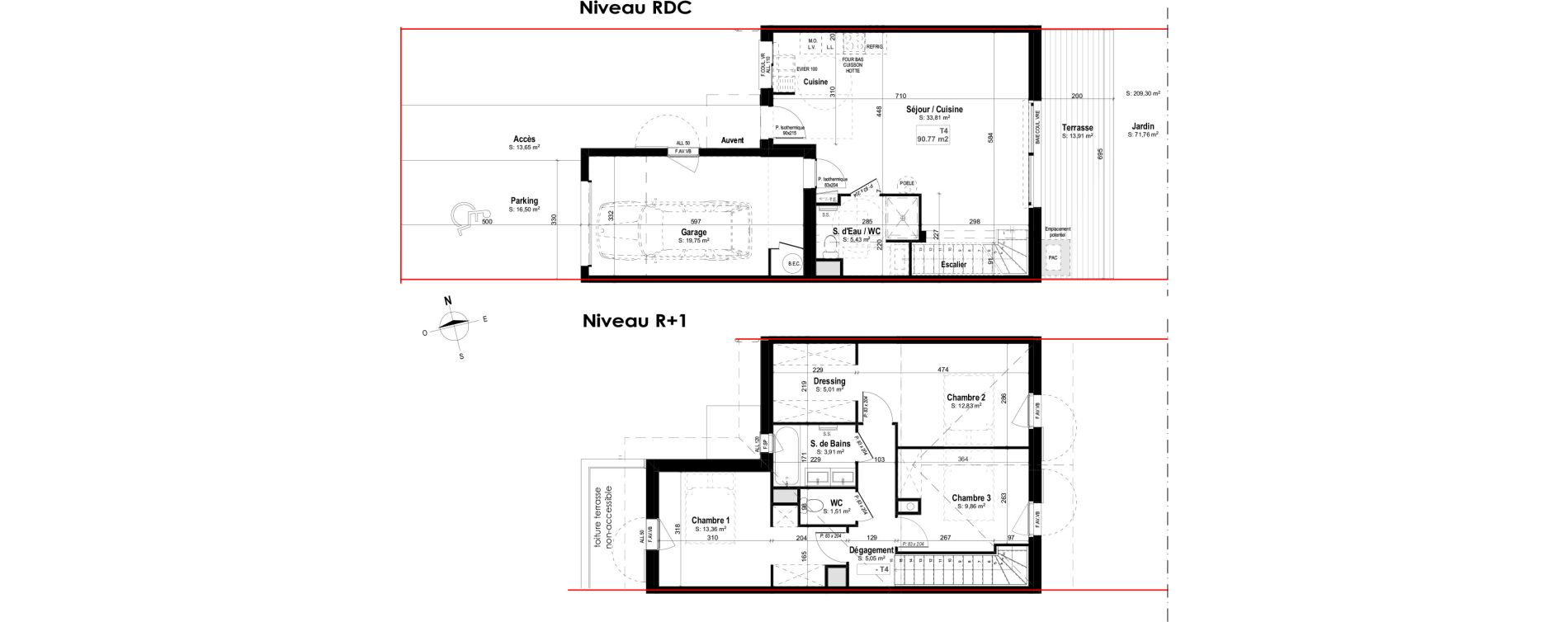 Maison T4 de 90,77 m2 &agrave; Mimizan Centre