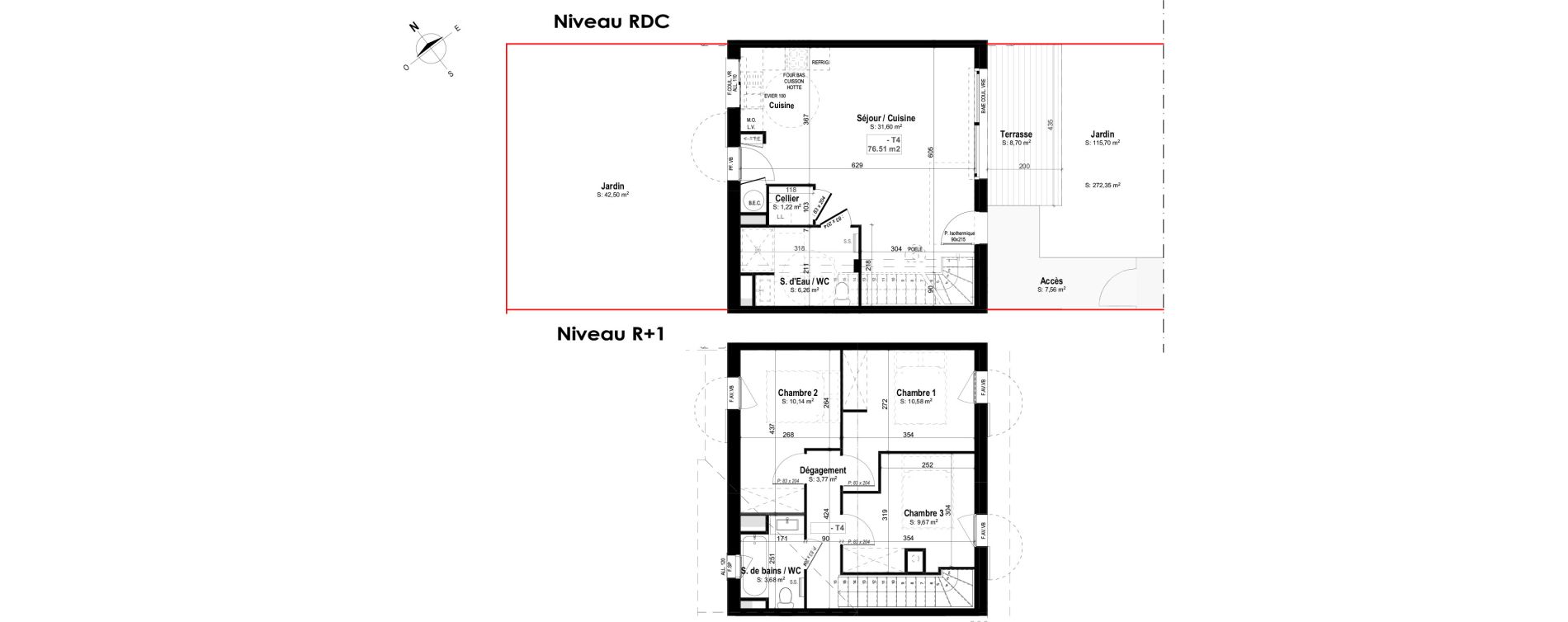 Maison T4 de 76,92 m2 &agrave; Mimizan Centre